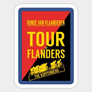 Tour of Flanders Ronde Van Vlaanderen Bicycle Racing Print Sticker